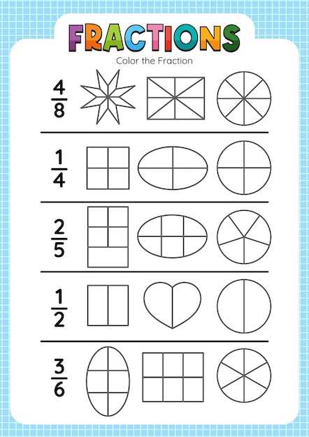 fractions worksheets coloring