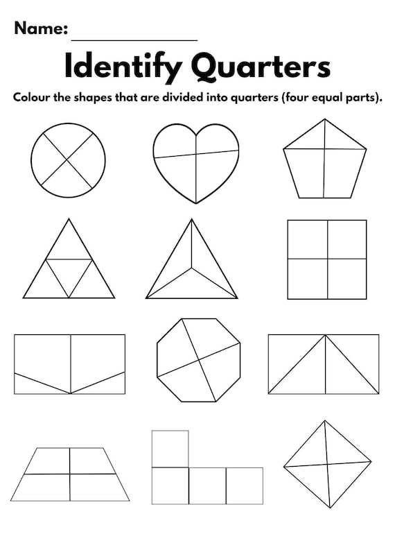 fractions worksheets kindergarten