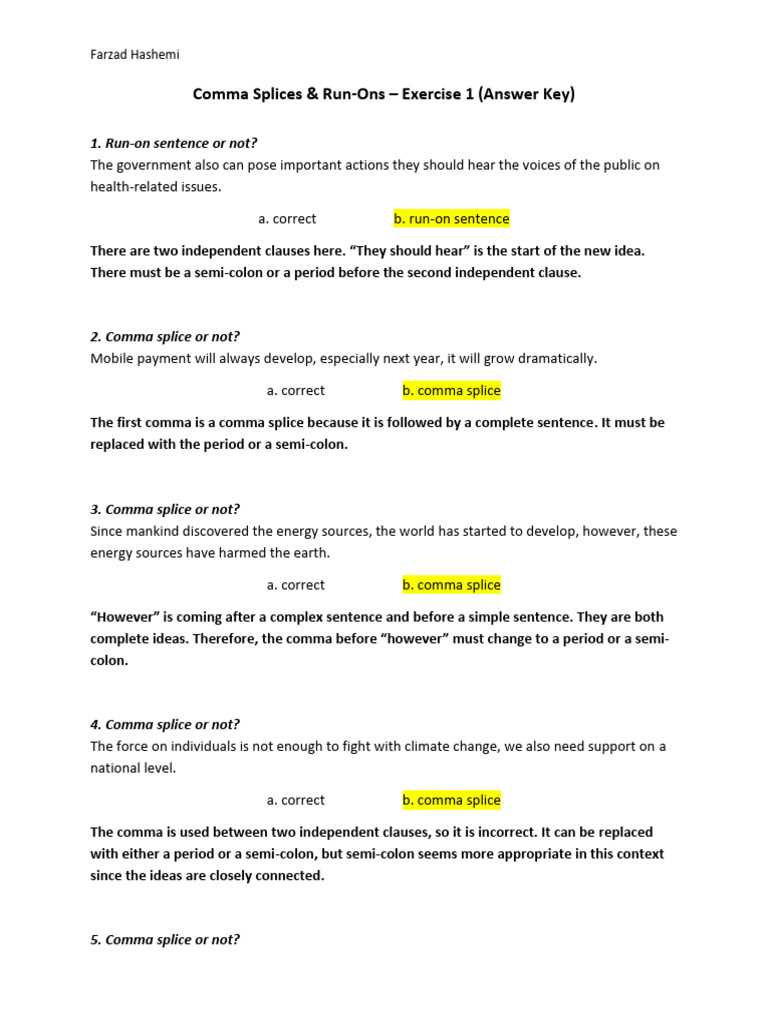 fragments run ons worksheet fragments run ons worksheet