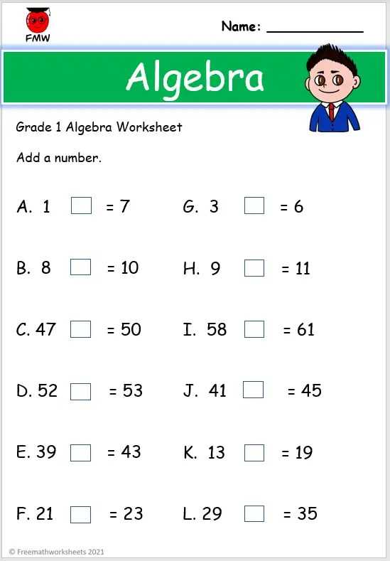 free algebra 1 worksheets