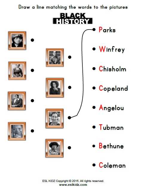 free black history month worksheets
