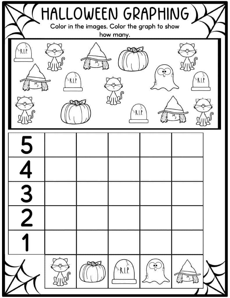 free halloween worksheets for kindergarten