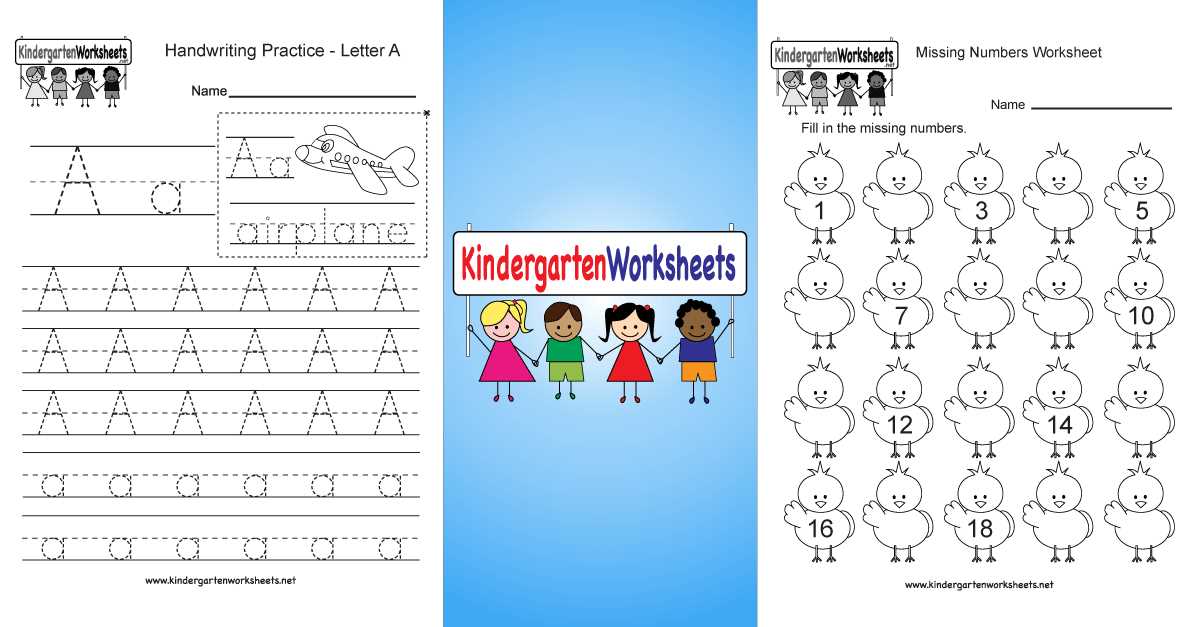 free homeschool worksheets kindergarten