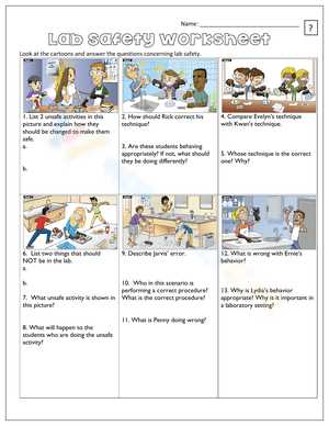 free lab safety worksheets