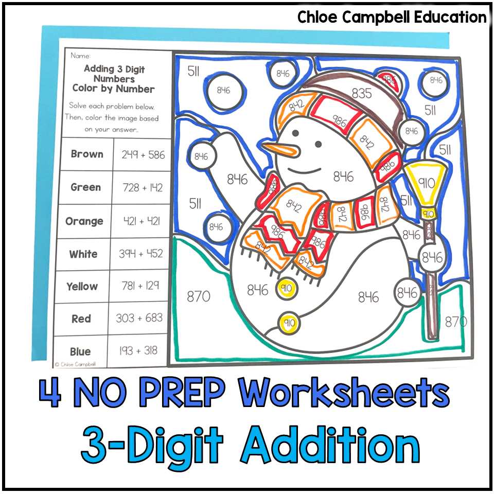 free math worksheets color by number