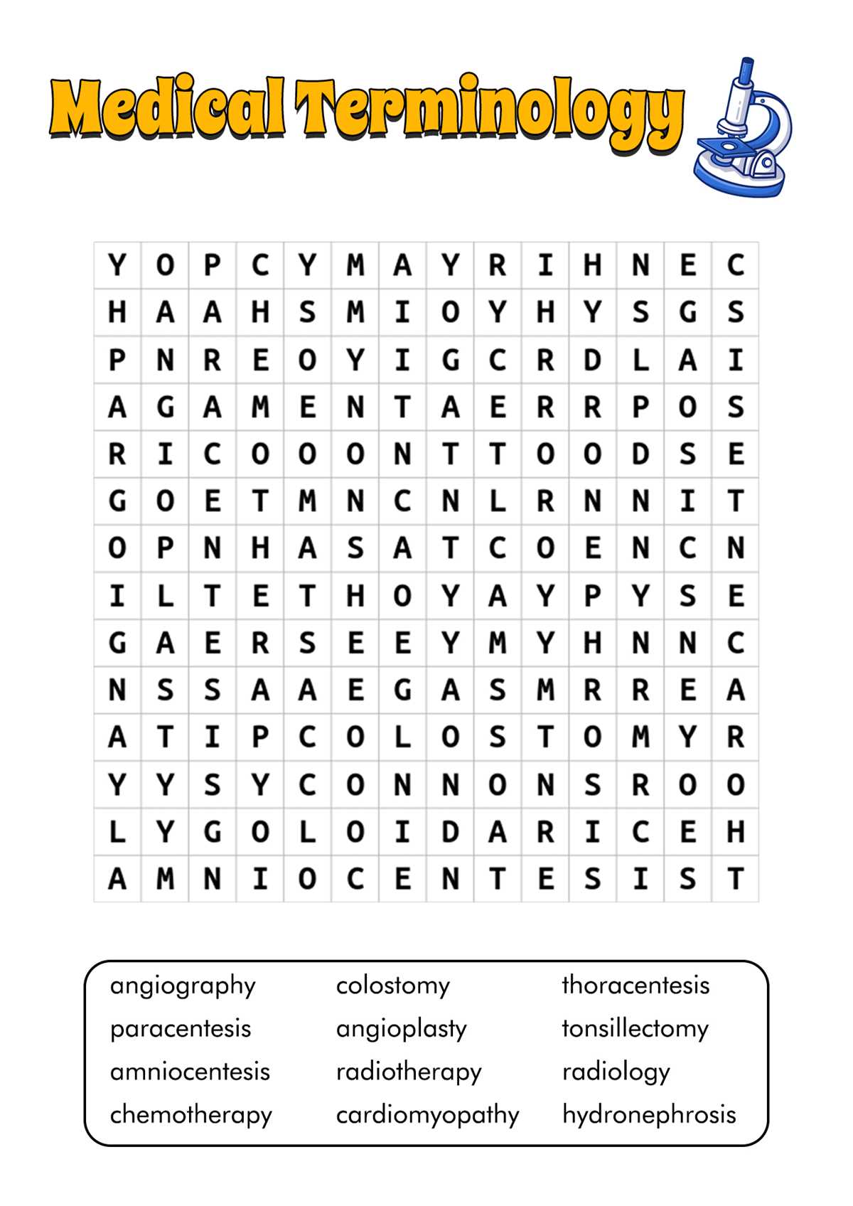 free medical terminology worksheets