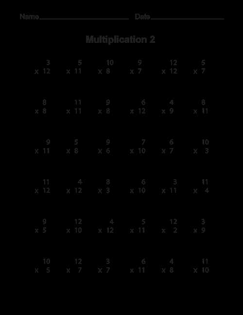 free multiplication worksheets