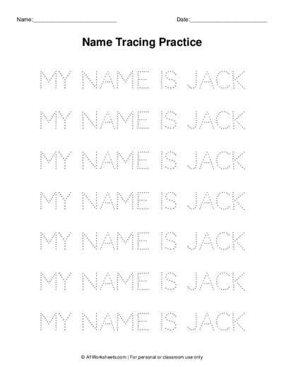 free name tracing worksheet generator