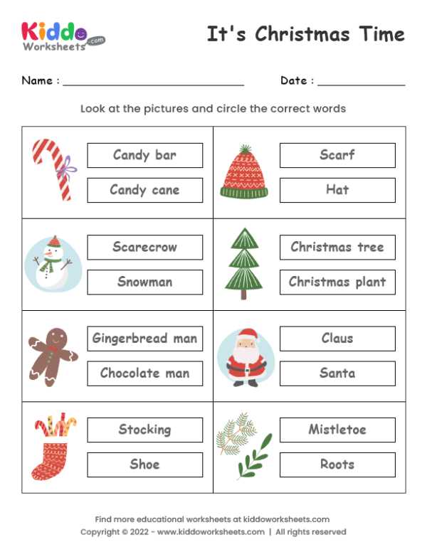 free printable christmas kindergarten worksheets