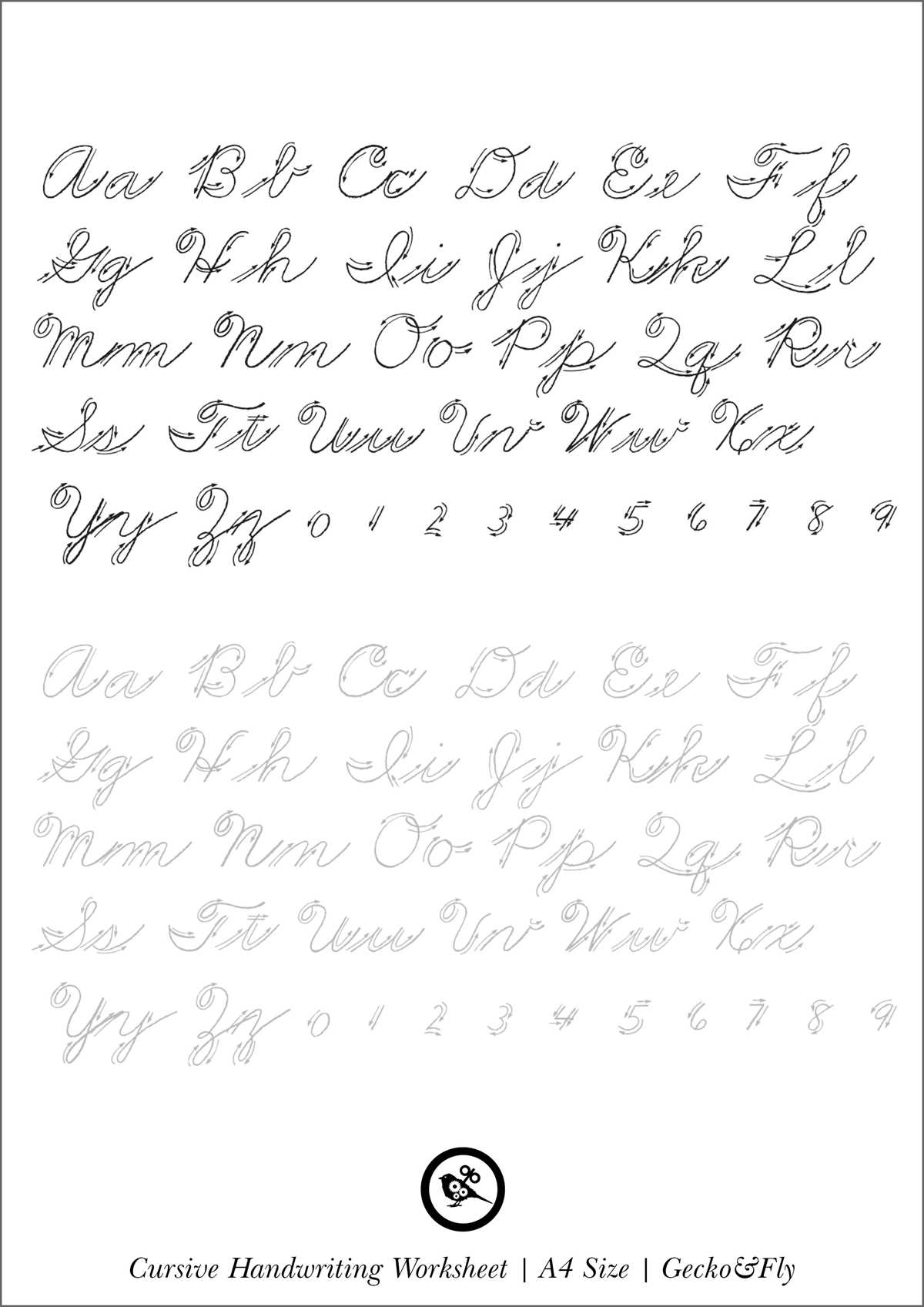 free printable cursive worksheet