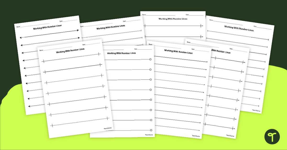 free printable number line worksheets