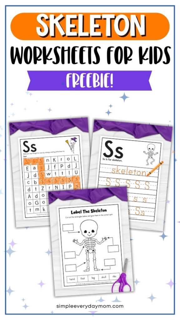 free printable skeleton worksheet