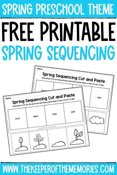 free printable spring cut and paste worksheets