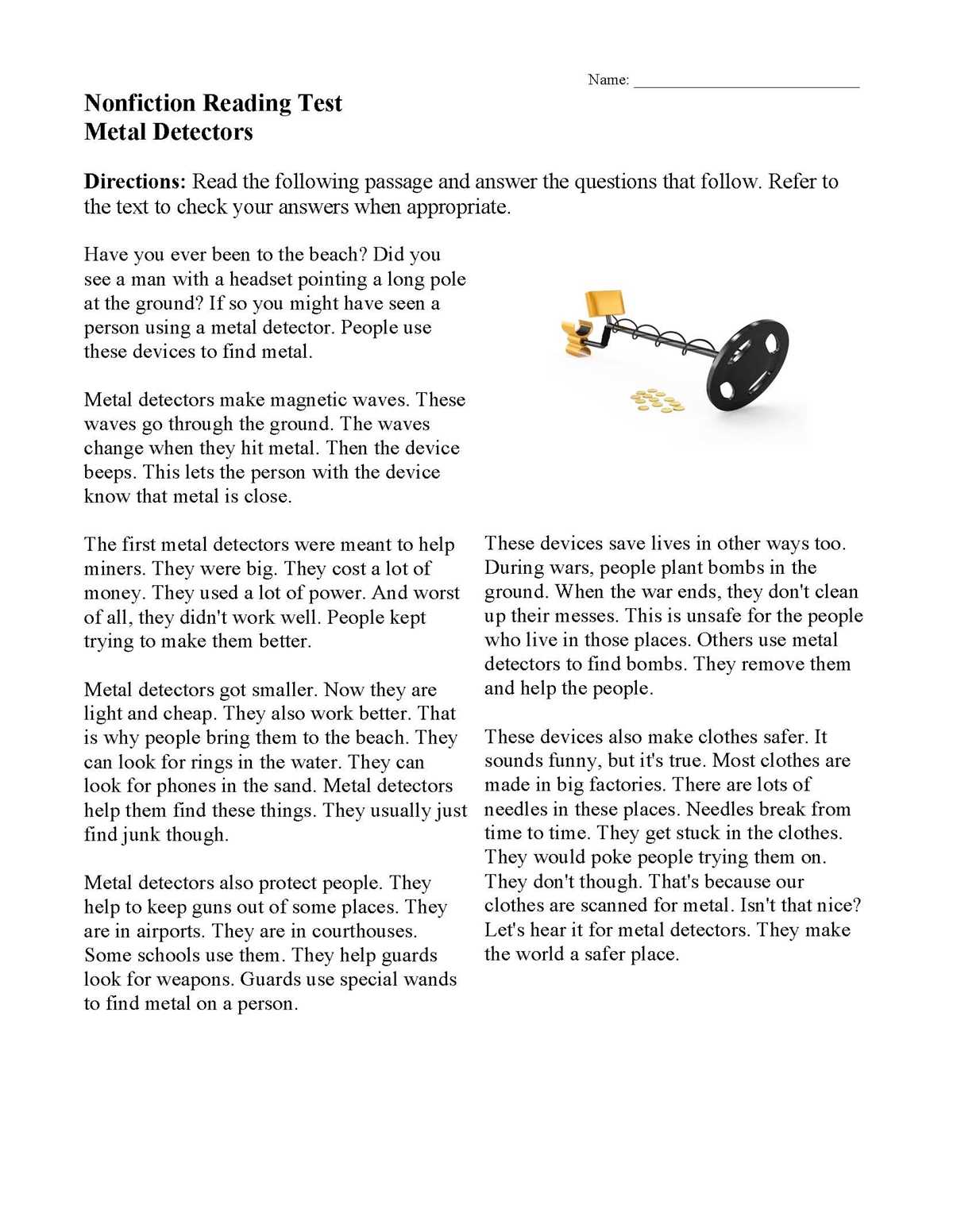 free reading comprehension worksheets