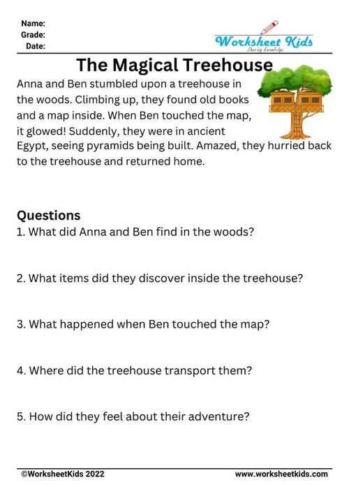 free second grade reading comprehension worksheets