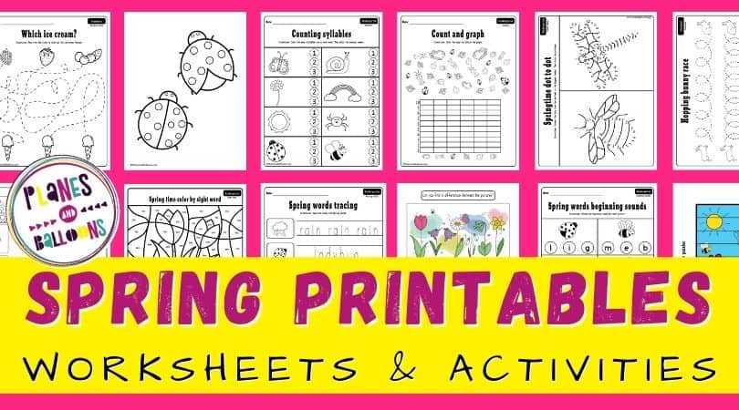 free spring worksheets for kindergarten