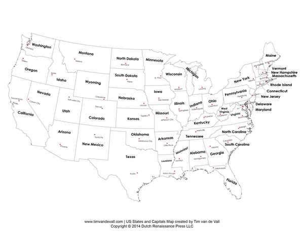 free states and capitals worksheets