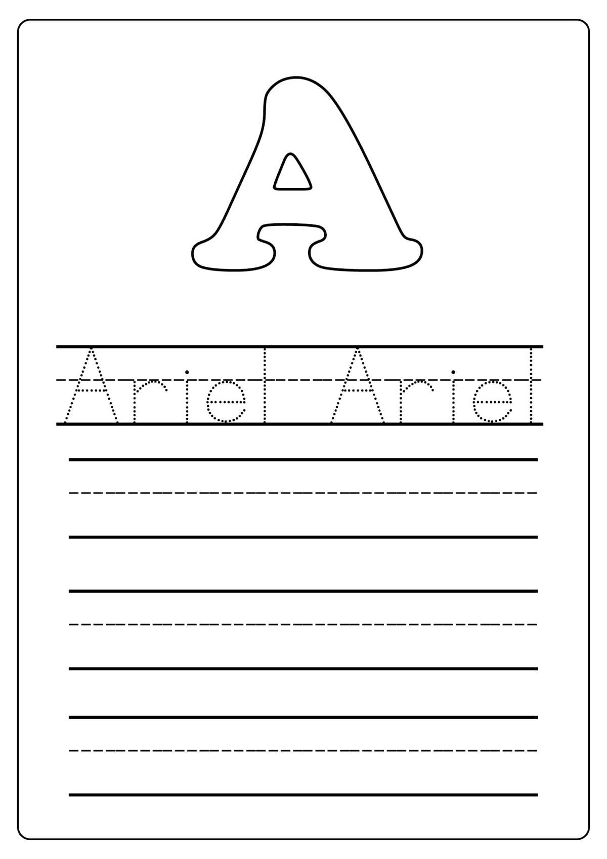 free tracing name worksheets