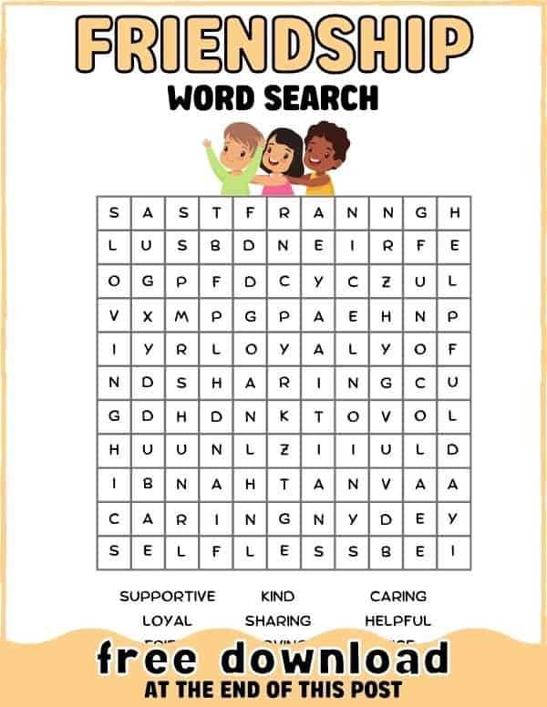 friendship worksheets for kids