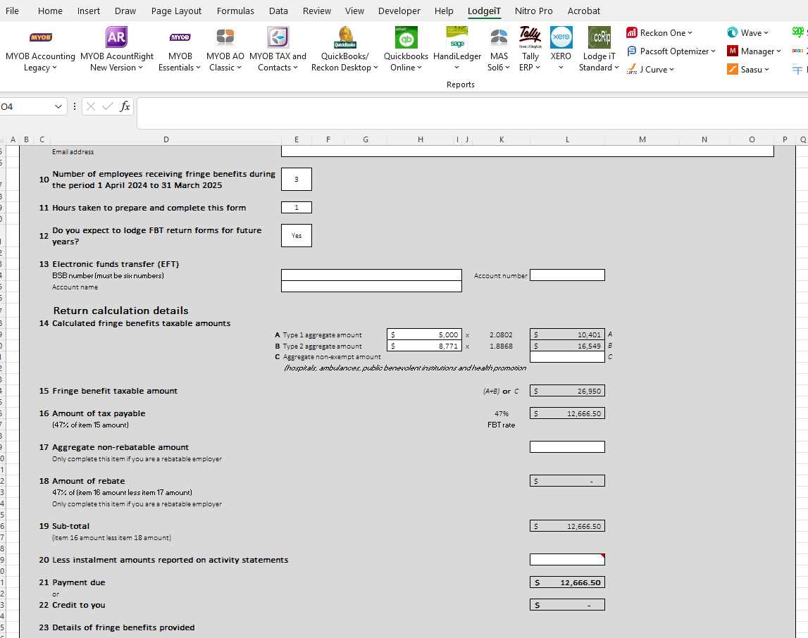 fringe benefit calculation worksheet