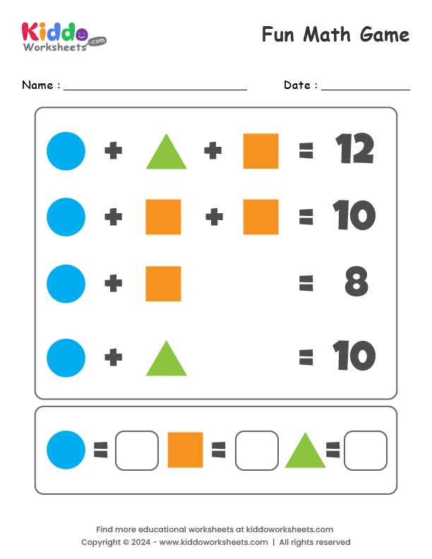 fun math worksheets