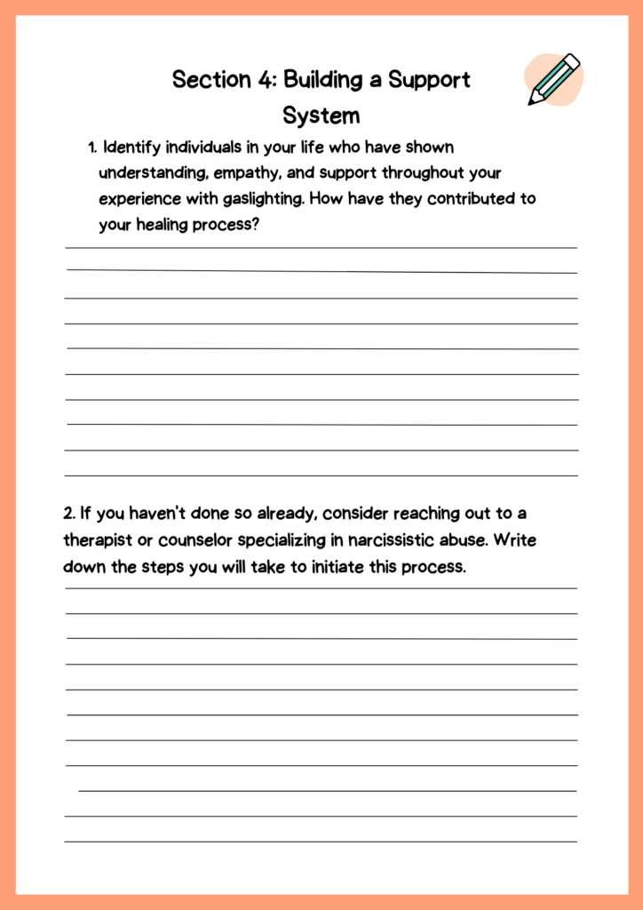 gaslighting worksheet