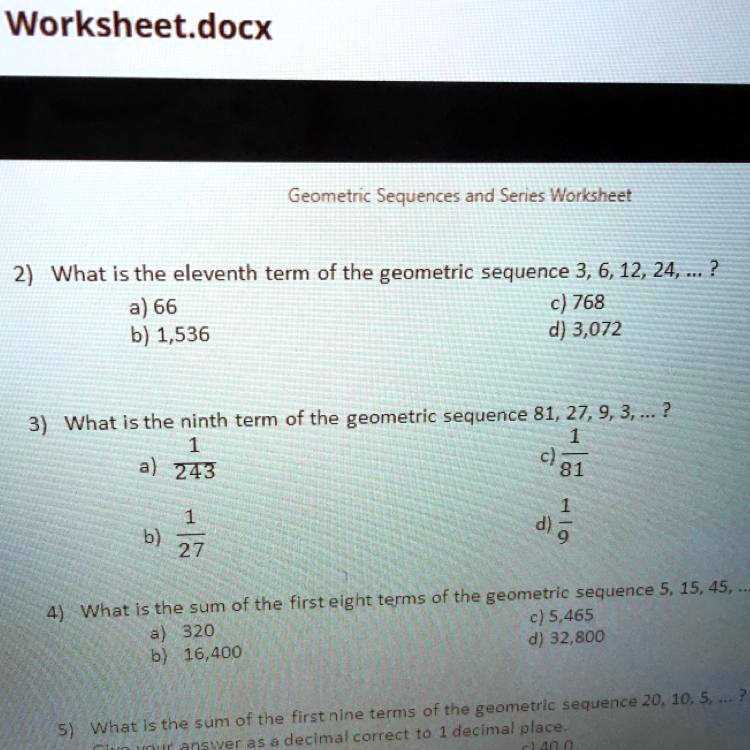 geometric series and sequences worksheet geometric series and sequences worksheet