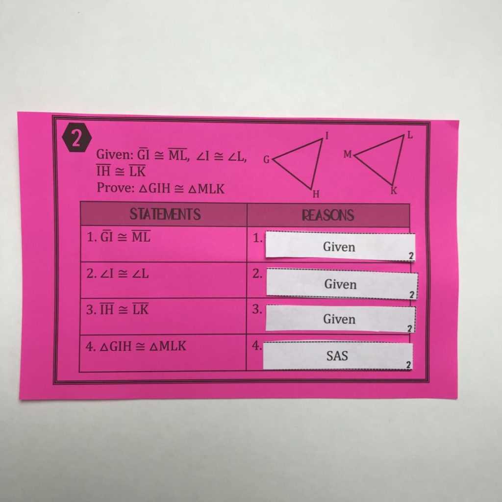 geometry proofs worksheets