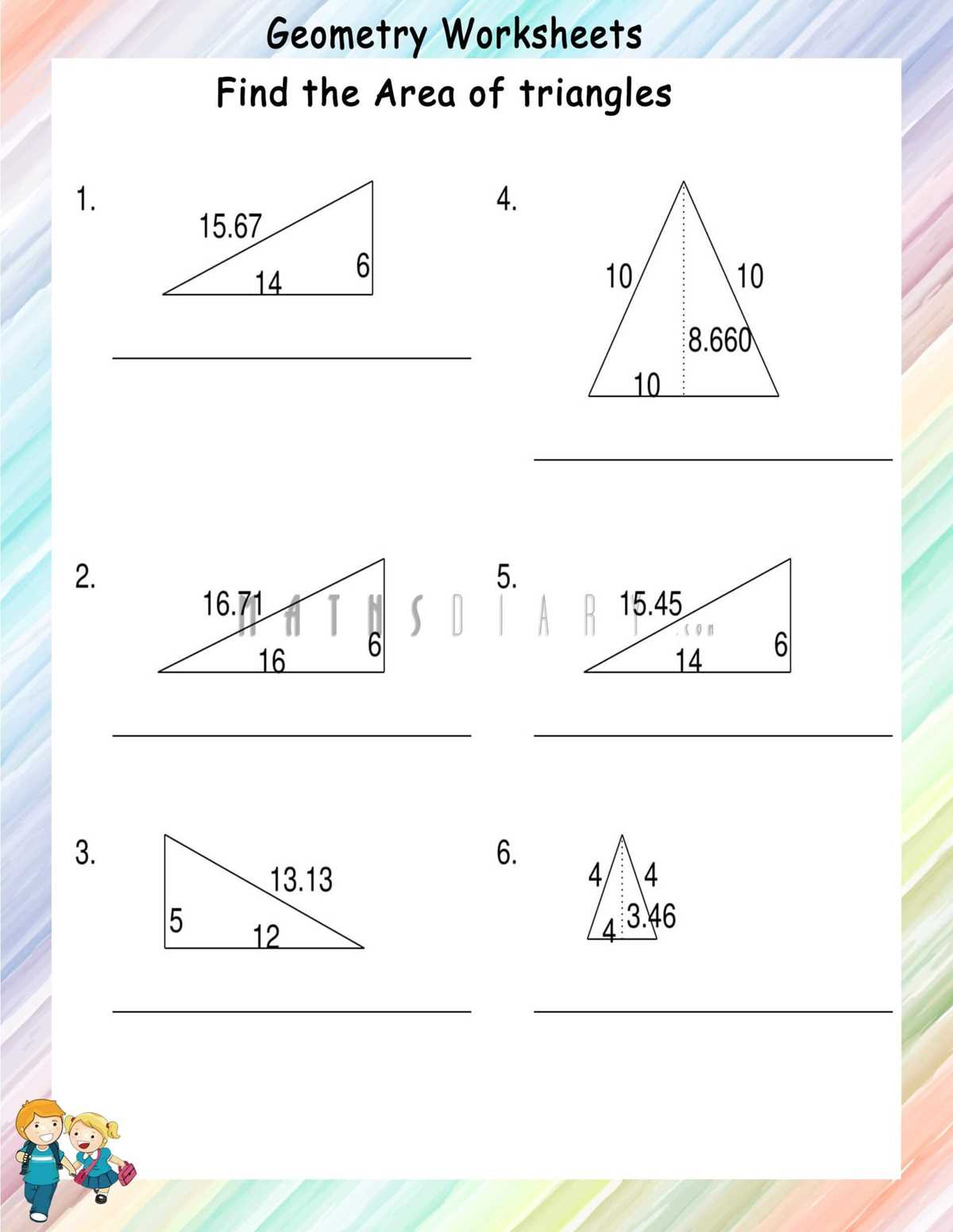 geometry worksheets for 5th grade