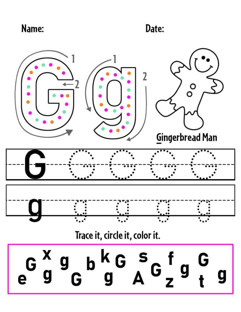 gingerbread man worksheets
