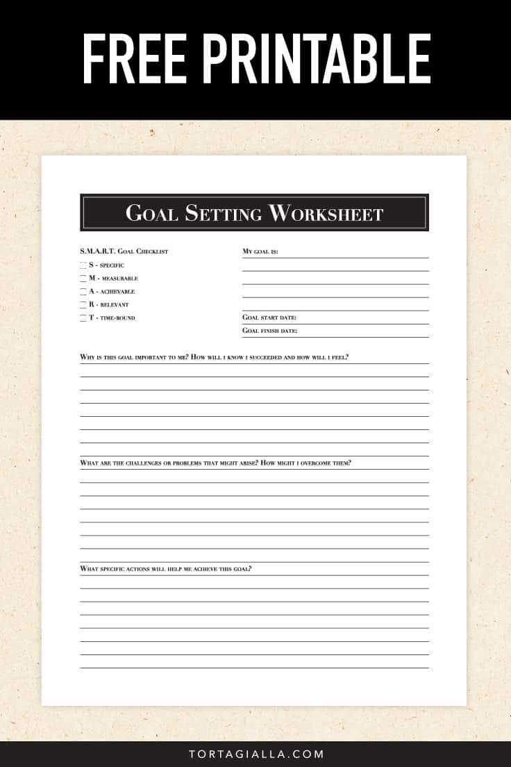 goal planning worksheet