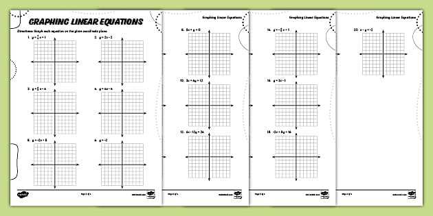 graphing from standard form worksheet