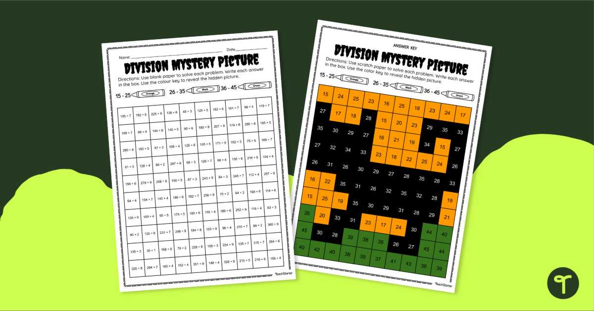 halloween division worksheets