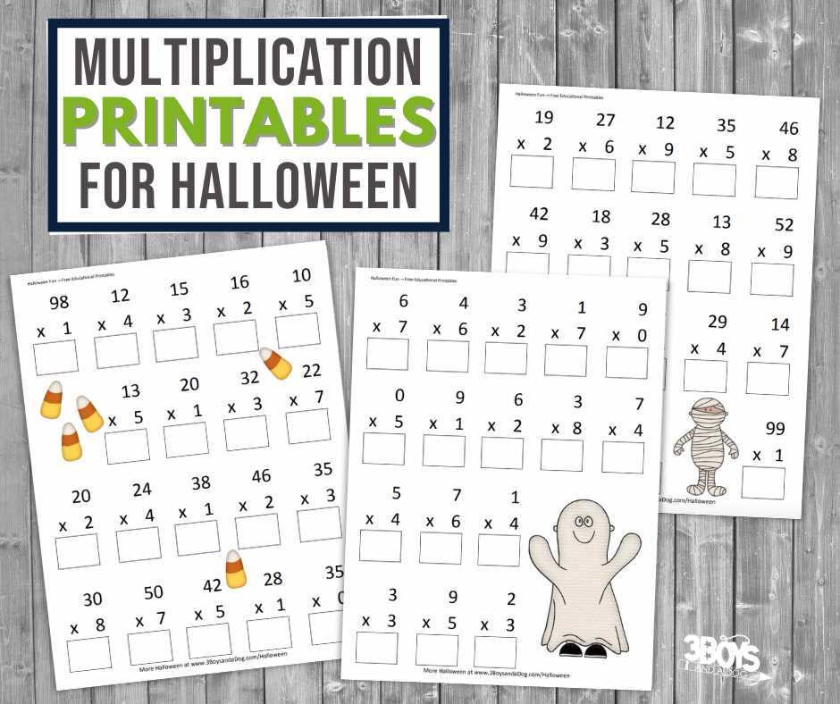 halloween math multiplication worksheets