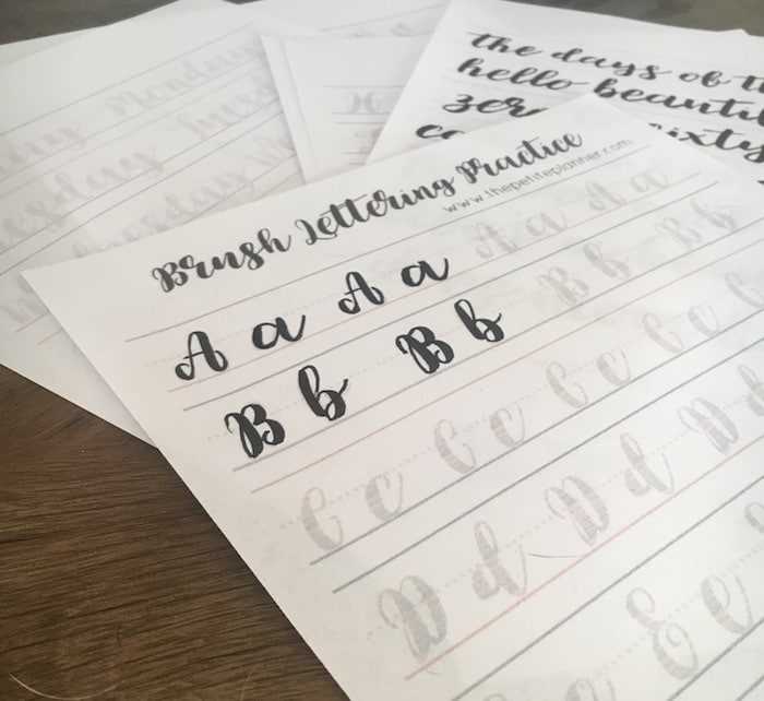 hand lettering practice worksheets free