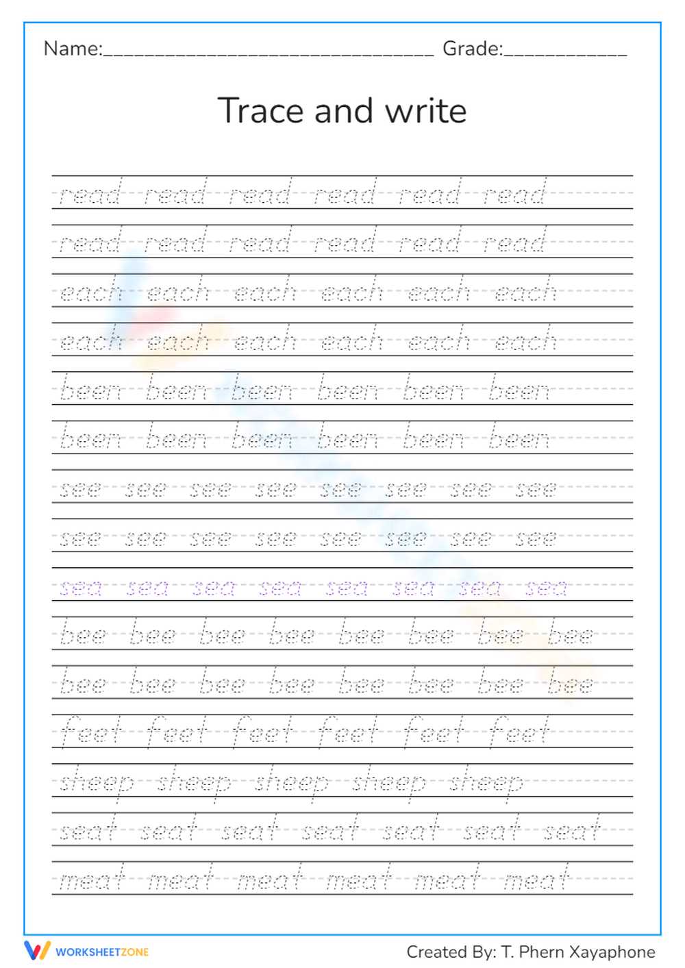 handwriting practice worksheets