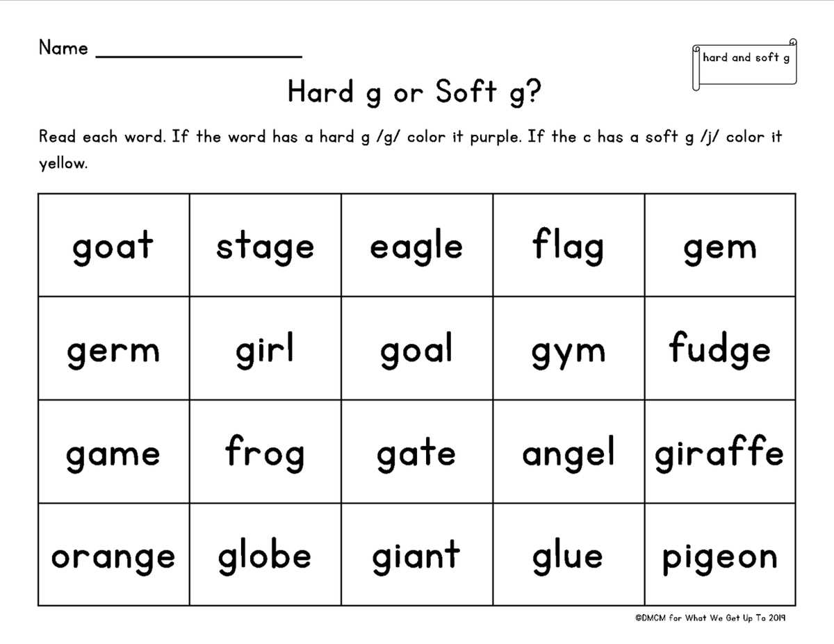 hard and soft c worksheets