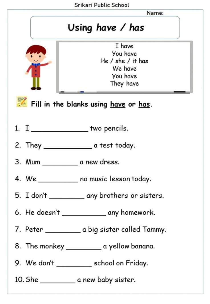 has or have worksheets