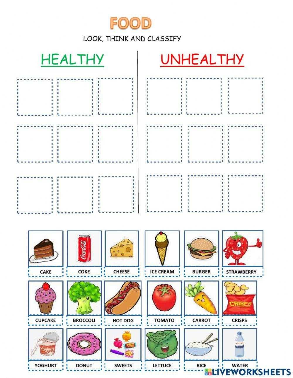 healthy foods worksheet healthy foods worksheet