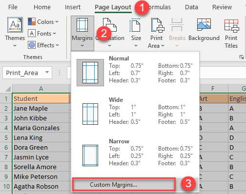 how to center the worksheet horizontally in excel