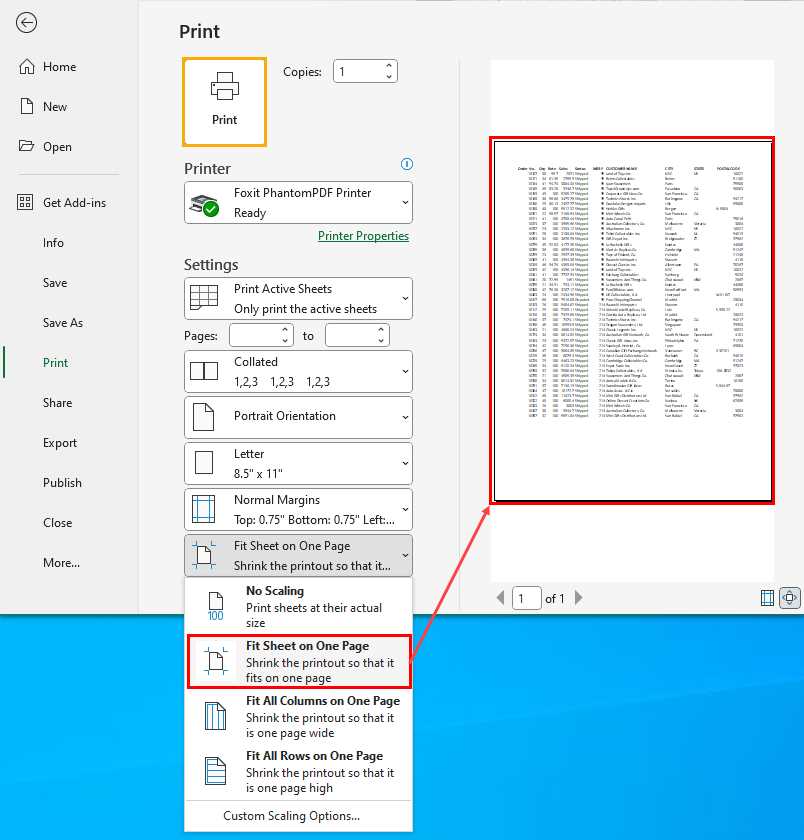 how to print excel worksheet