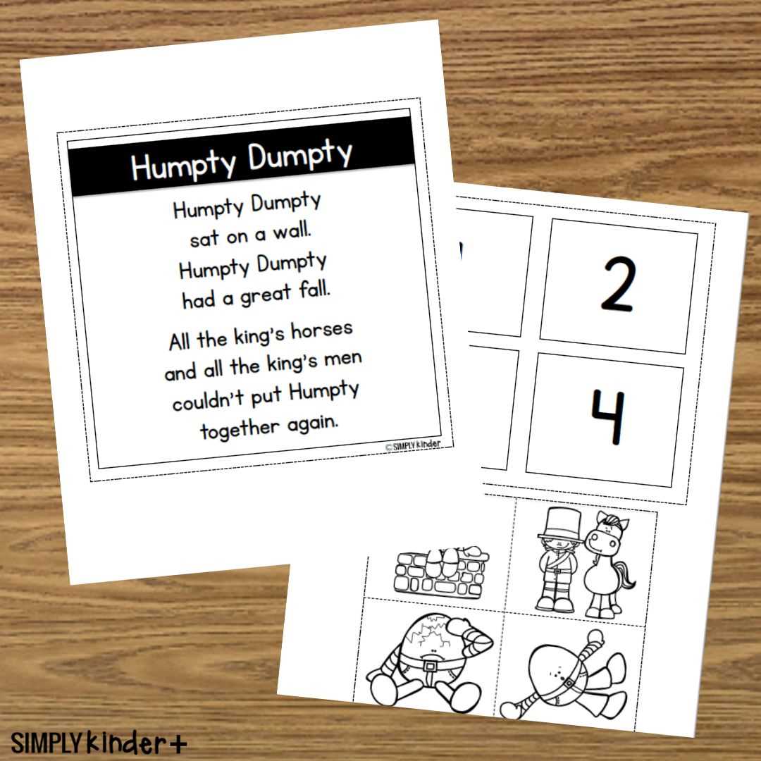 humpty dumpty worksheets