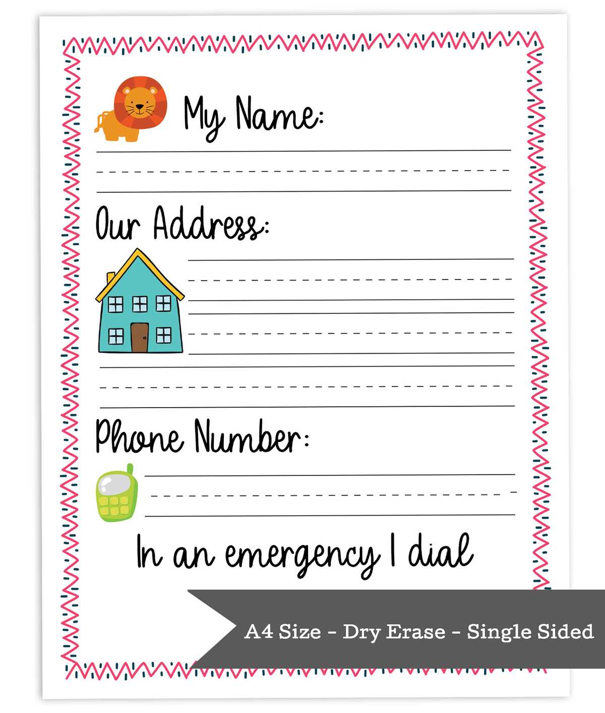 i know my address worksheet