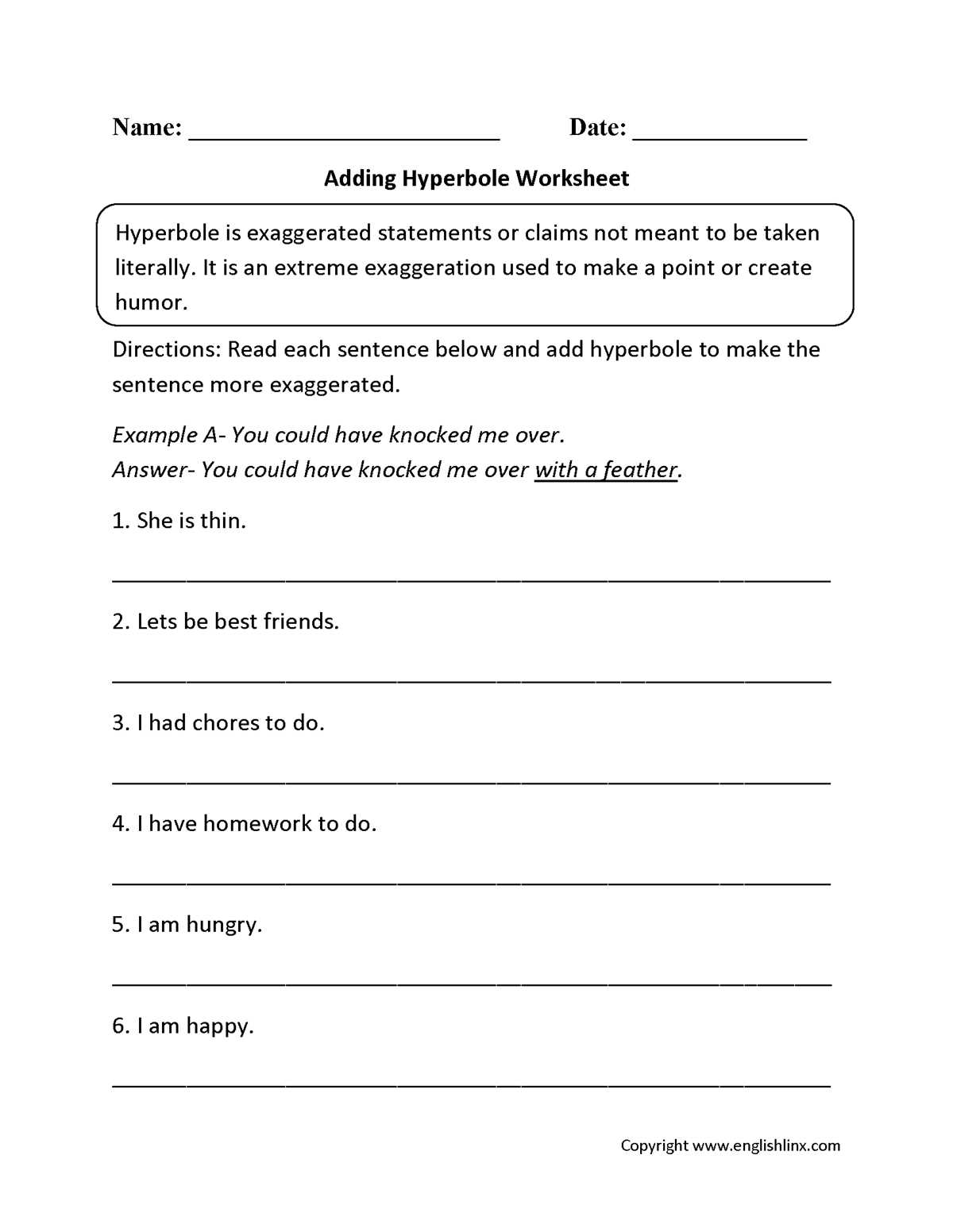 identifying figurative language worksheets identifying figurative language worksheets