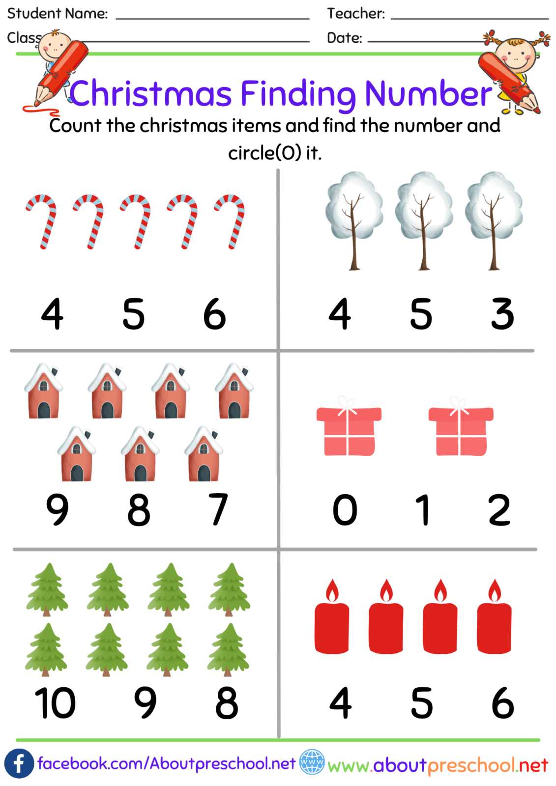 identifying numbers 1 10 worksheets