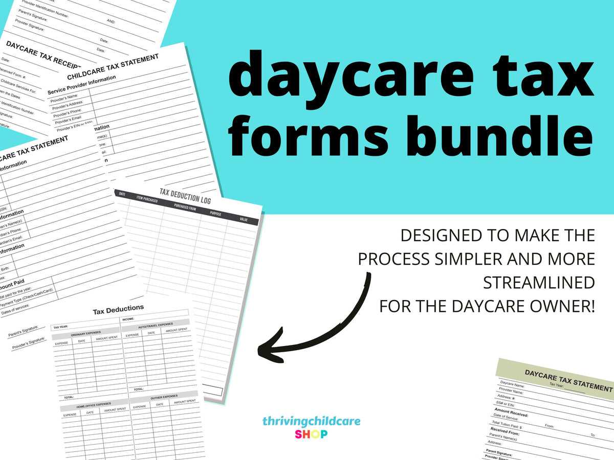 in home daycare tax deduction worksheet