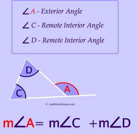 interior and exterior angles of triangles worksheet