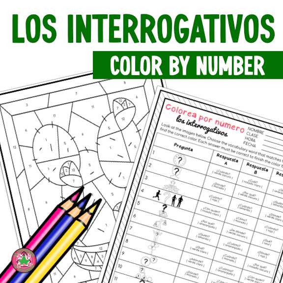 interrogative words in spanish worksheet