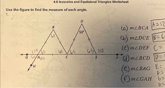 isosceles and equilateral triangles worksheet