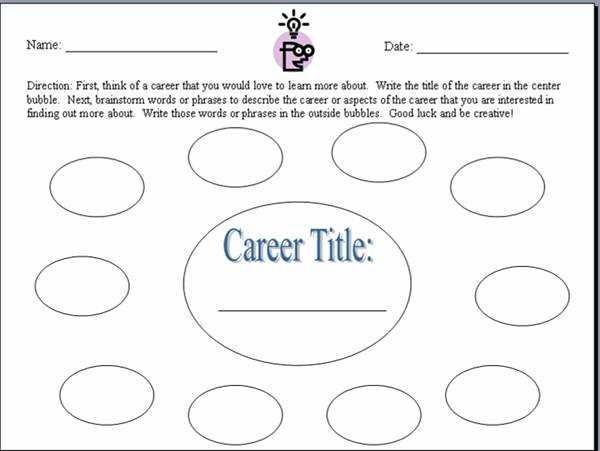 job research worksheet